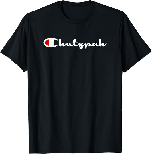 Chanukah Chutzpah Funny Jewish Retro 90s Style Humor T-Shirt - T-Shirt | Black