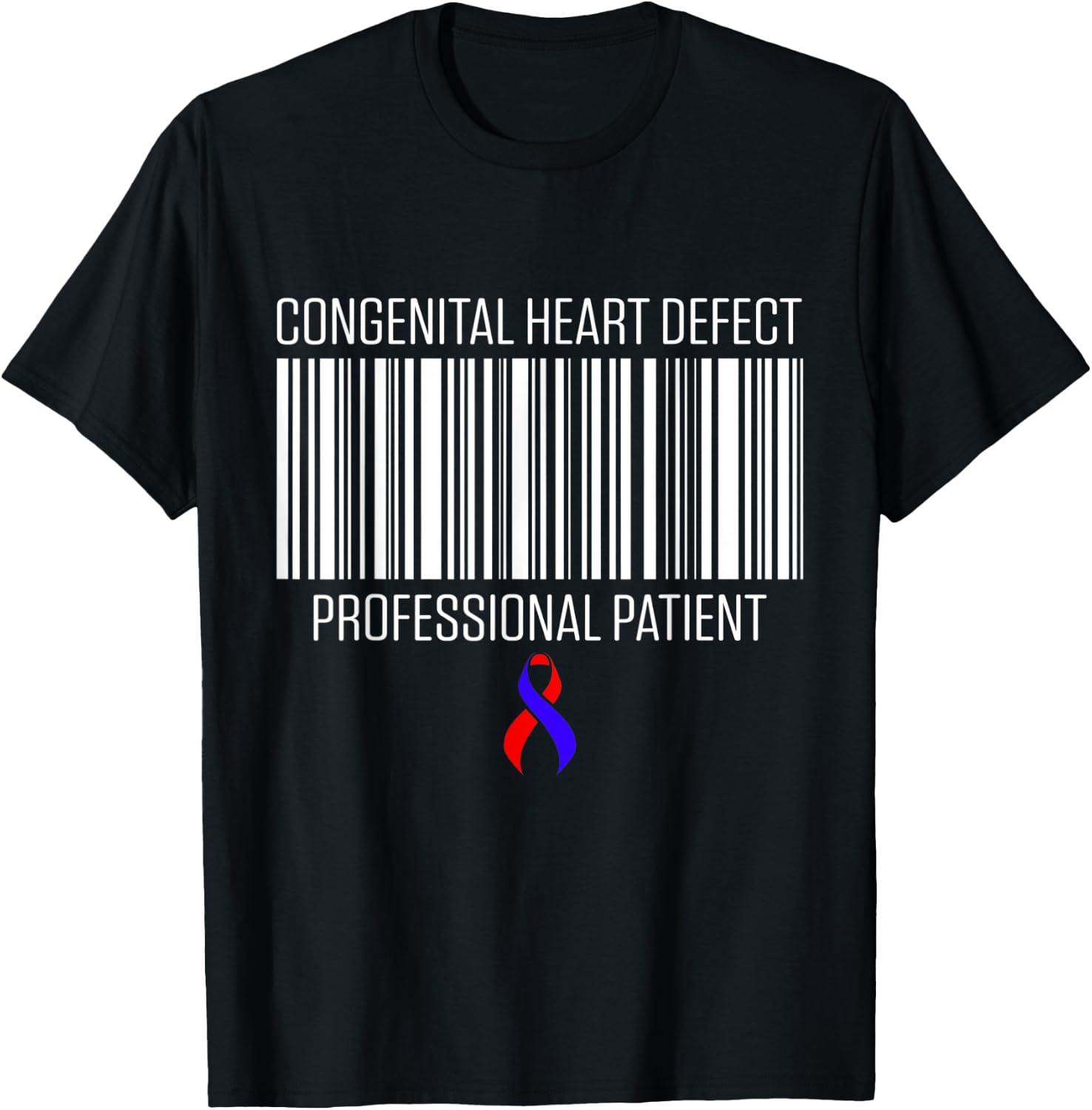 Congenital Heart Disease Defect Survivor Patient CHD Warrior T-Shirt - T-Shirt | Black