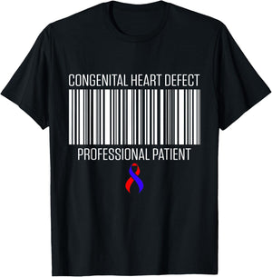 Congenital Heart Disease Defect Survivor Patient CHD Warrior T-Shirt - T-Shirt | Black