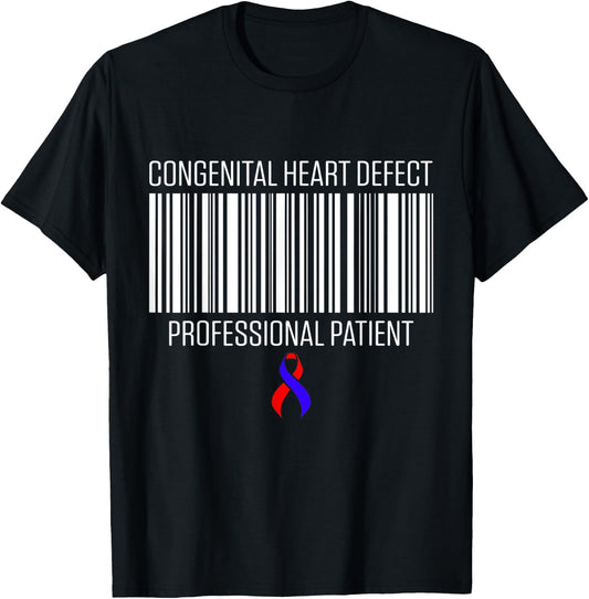 Congenital Heart Disease Defect Survivor Patient CHD Warrior T-Shirt - T-Shirt | Black