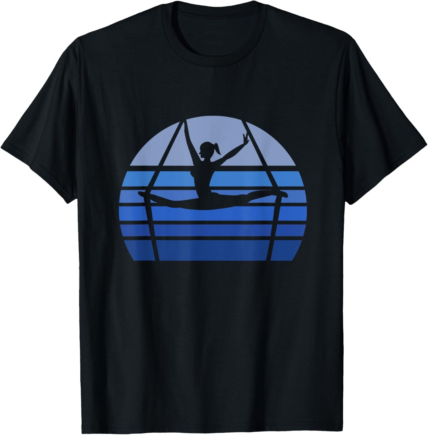 Retro Aerial Yoga Silhouette Lover Gift Aerialist Yogi Dance T-Shirt - T-Shirt | Black