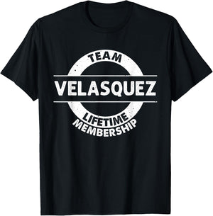 VELASQUEZ Gift Funny Surname Family Tree Birthday Reunion T-Shirt - T-Shirt | Black