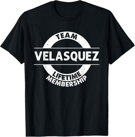 VELASQUEZ Gift Funny Surname Family Tree Birthday Reunion T-Shirt - T-Shirt | Black