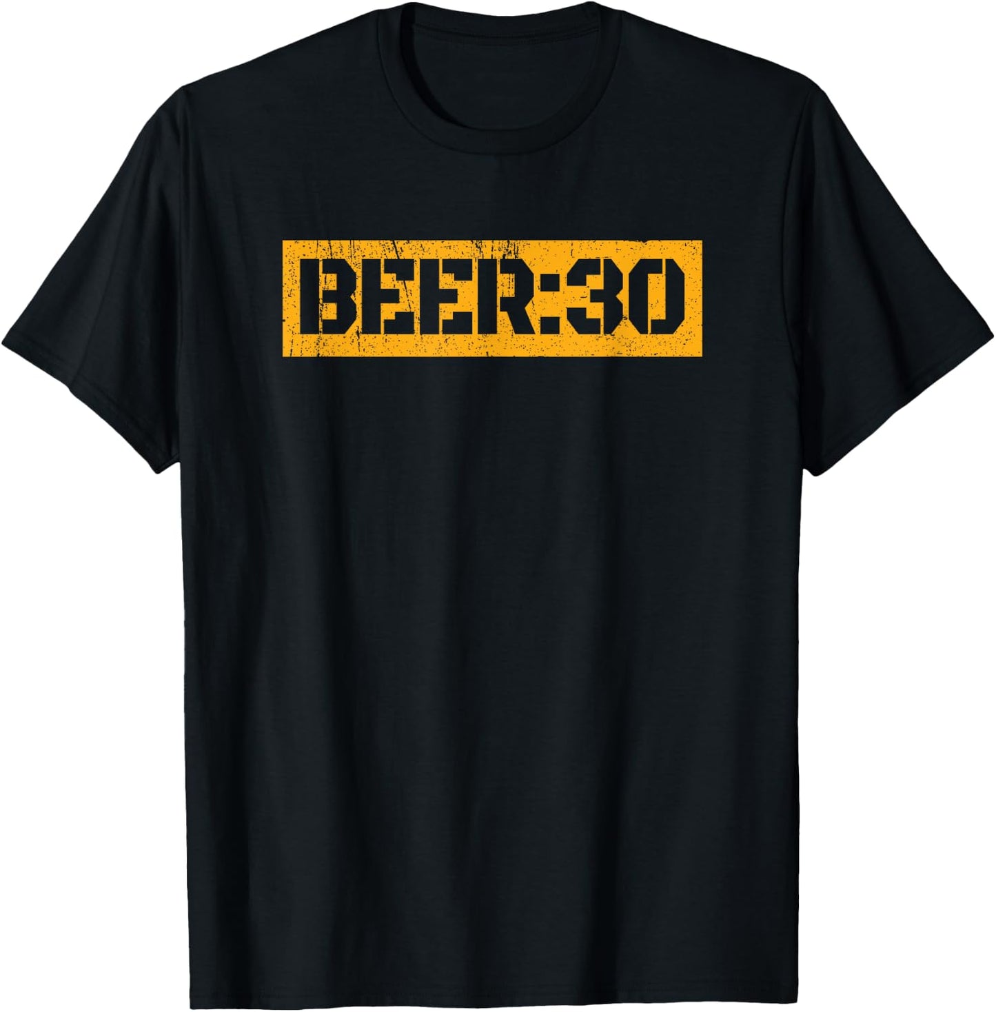 Cool Retro Beer 30 Distressed Graphic Design Beer Meme T-Shirt - T-Shirt | Black