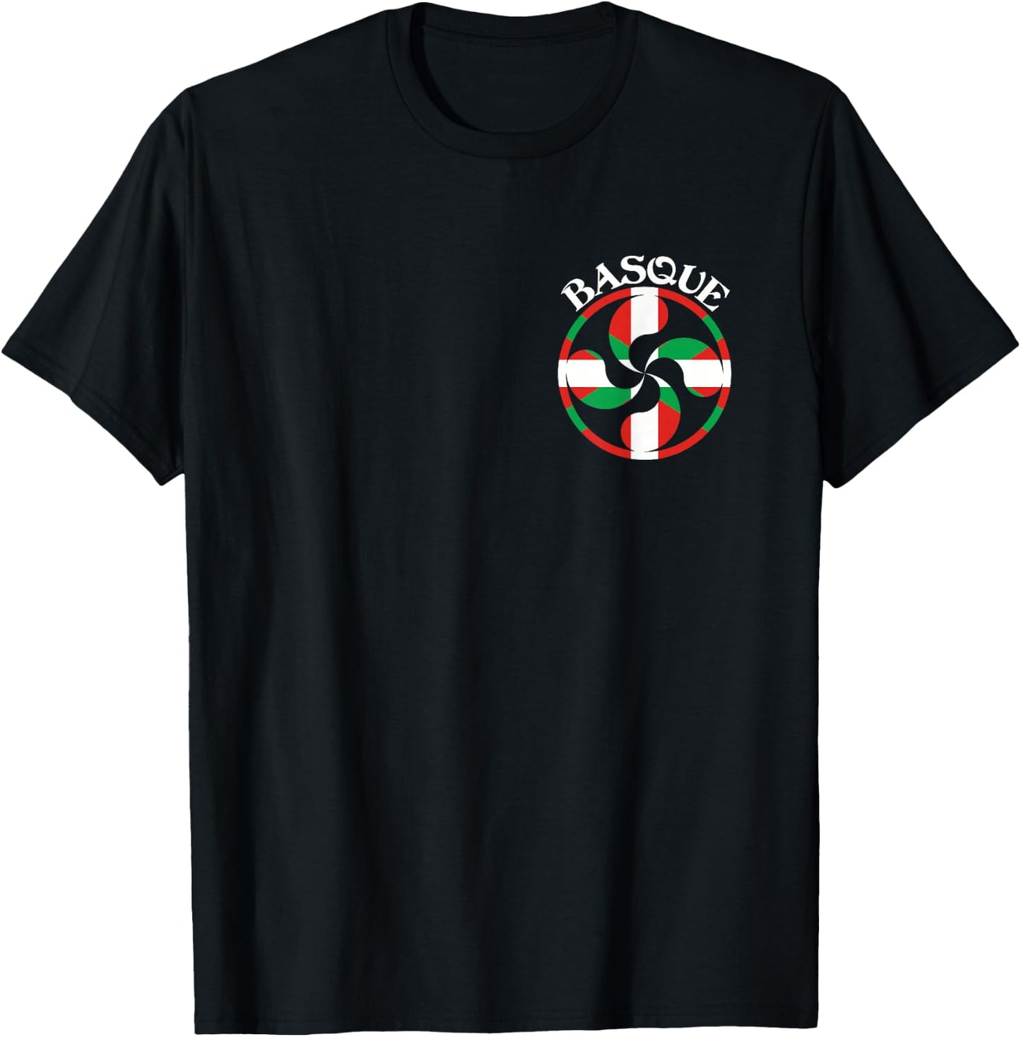 Basque Flag Lauburu, Basque Country, Basque Lauburu, Basque T-Shirt - T-Shirt | Black