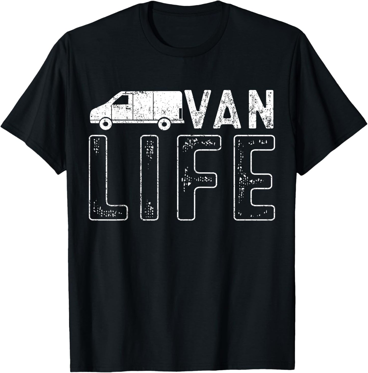 Vanning Vanlife Van Life T-Shirt - T-Shirt | Black