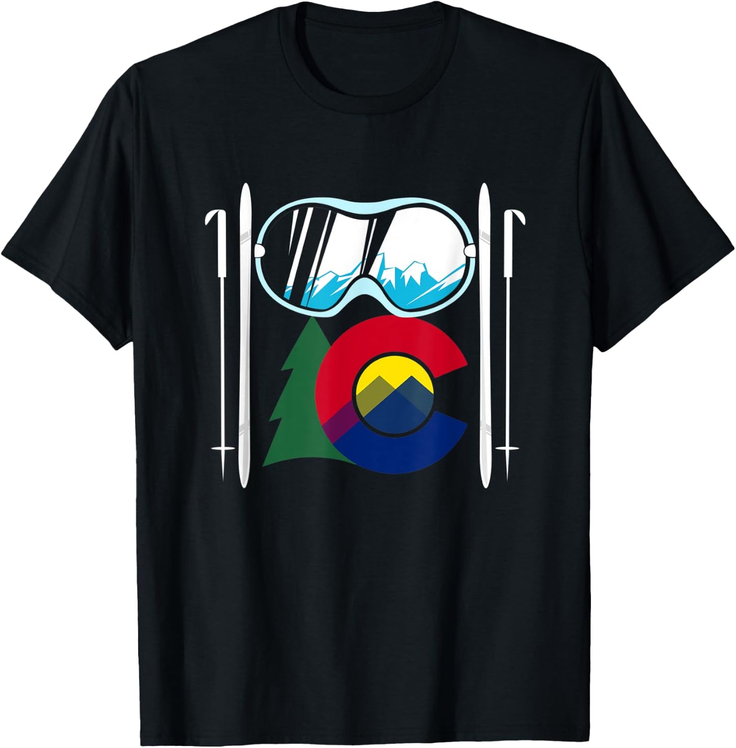 Funny XC Skiing Cross-Country Ski Gift T-Shirt - T-Shirt | Black