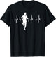 Funny Running Heartbeat for Runners T-Shirt - T-Shirt | Black