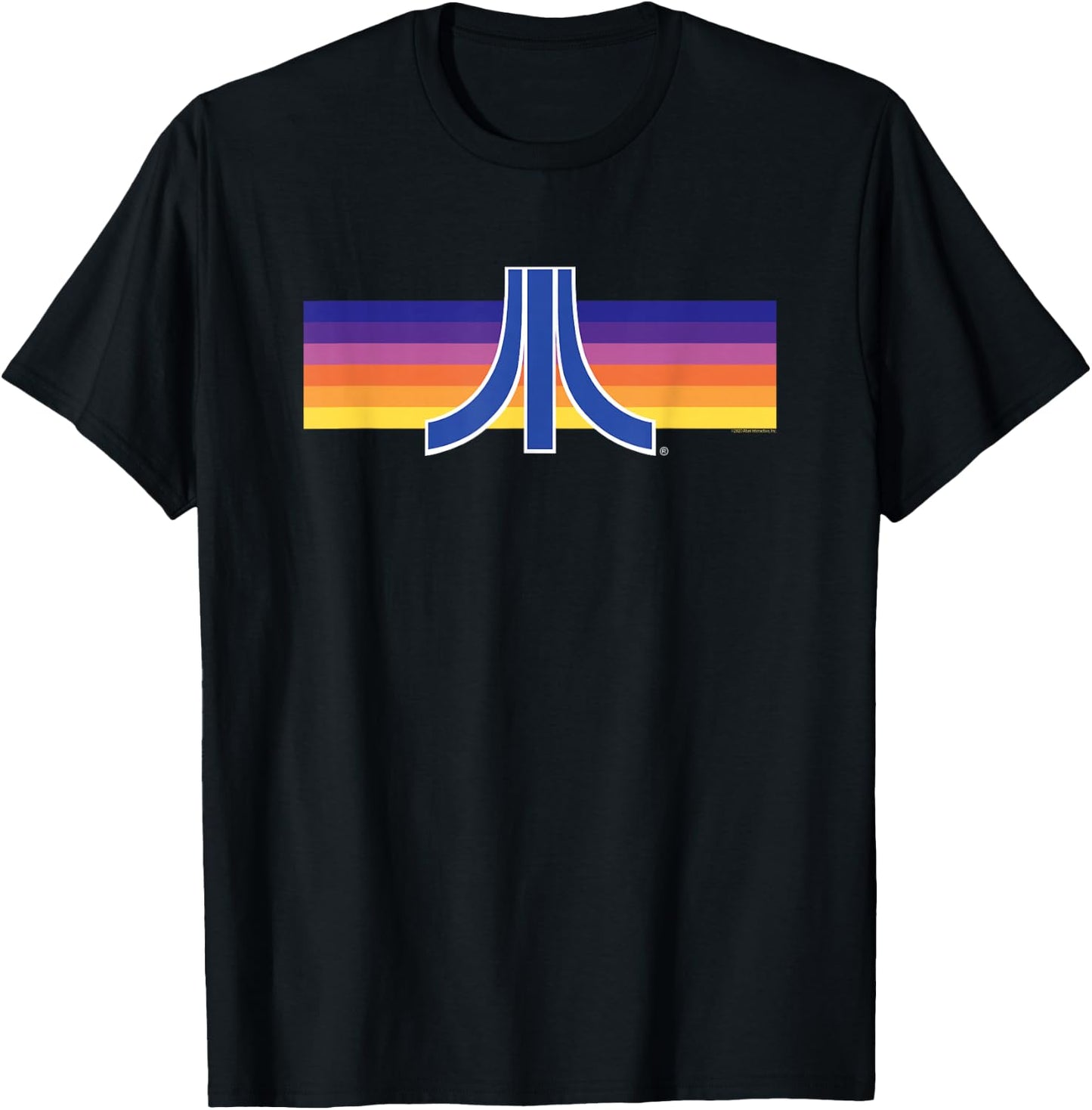Atari Retro Sunset Vintage Gaming Logo T-Shirt - T-Shirt | Black