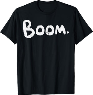 Gym Boom Workout Exercise Fitness Motivational Men Women T-Shirt - T-Shirt | Black