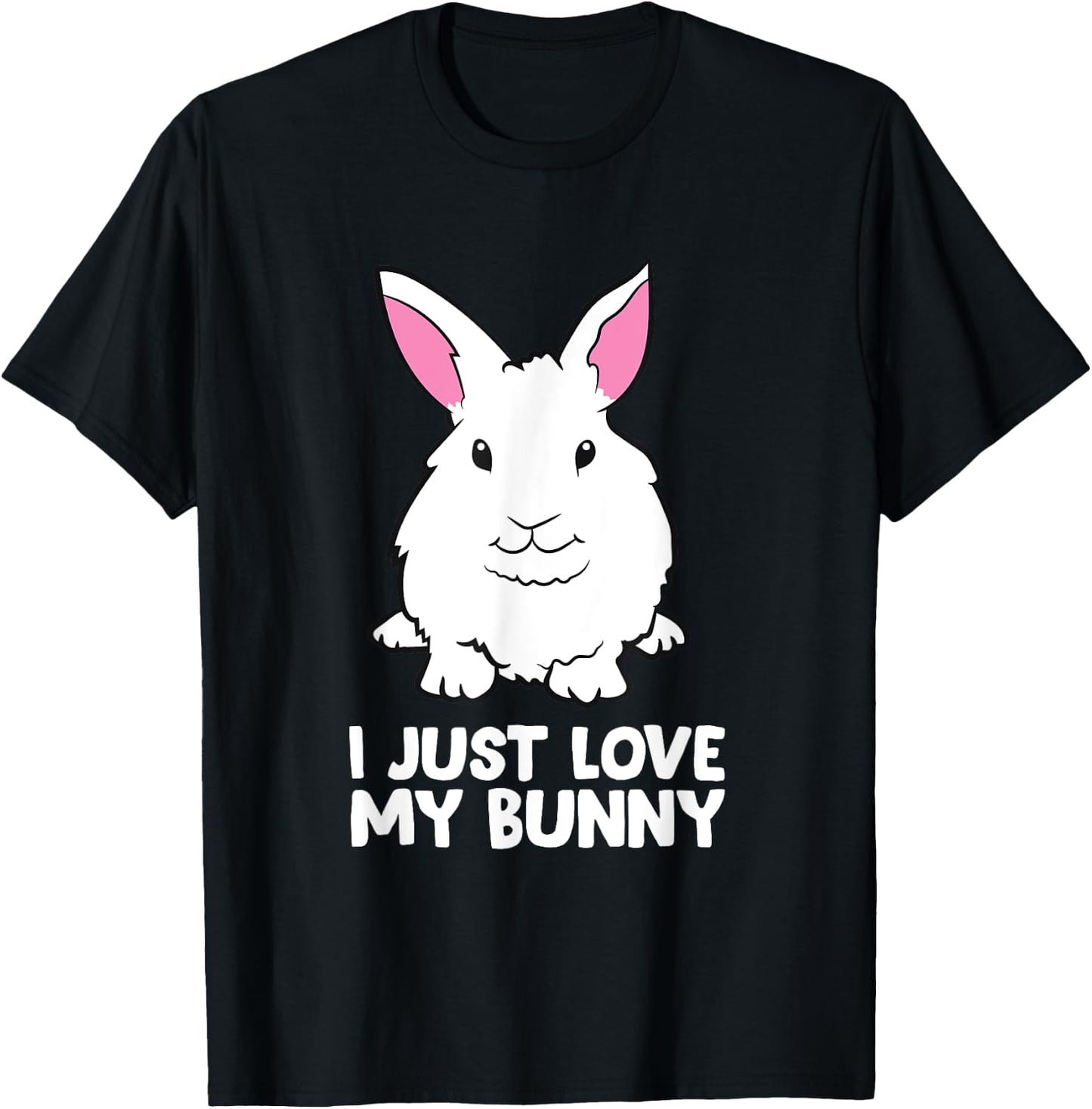 I Just Love My Bunny Cute Bunny Rabbit Pet T-Shirt - T-Shirt | Black
