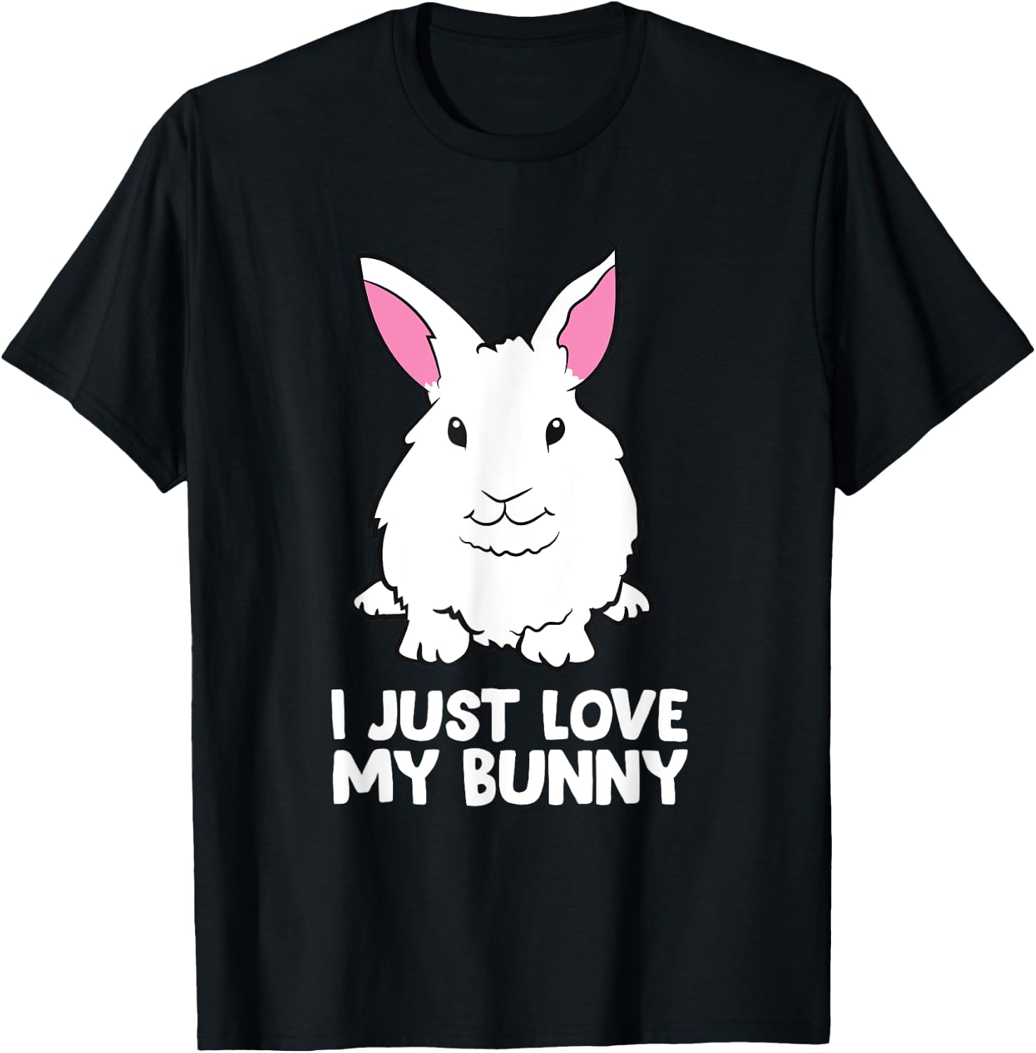 I Just Love My Bunny Cute Bunny Rabbit Pet T-Shirt - T-Shirt | Black