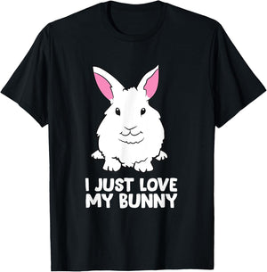 I Just Love My Bunny Cute Bunny Rabbit Pet T-Shirt - T-Shirt | Black