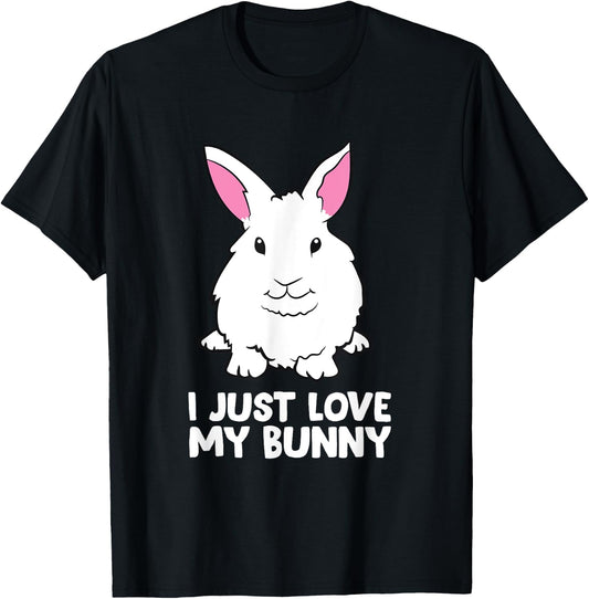 I Just Love My Bunny Cute Bunny Rabbit Pet T-Shirt - T-Shirt | Black