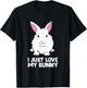 I Just Love My Bunny Cute Bunny Rabbit Pet T-Shirt - T-Shirt | Black