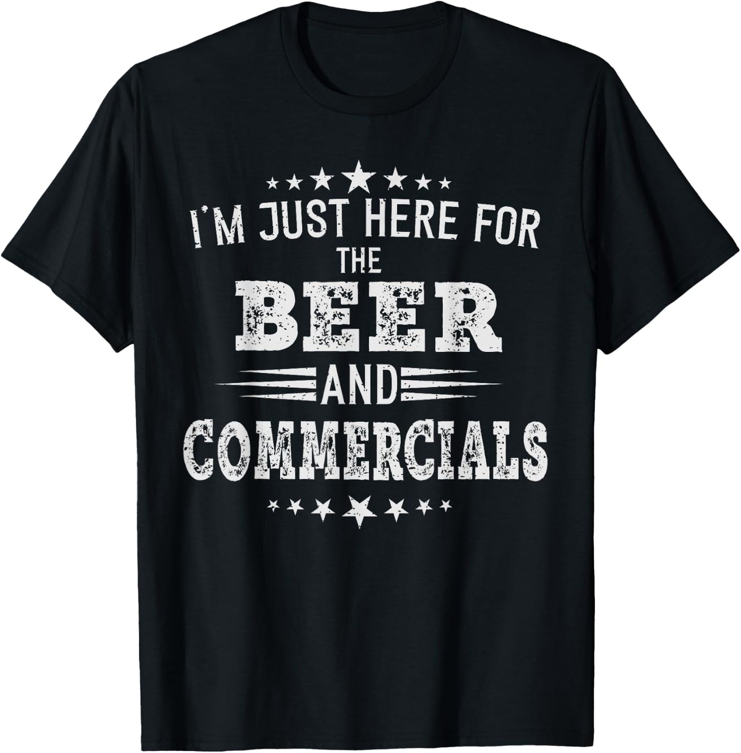 I'm just Here for the Beer and Commercials women football T-Shirt - T-Shirt | Black