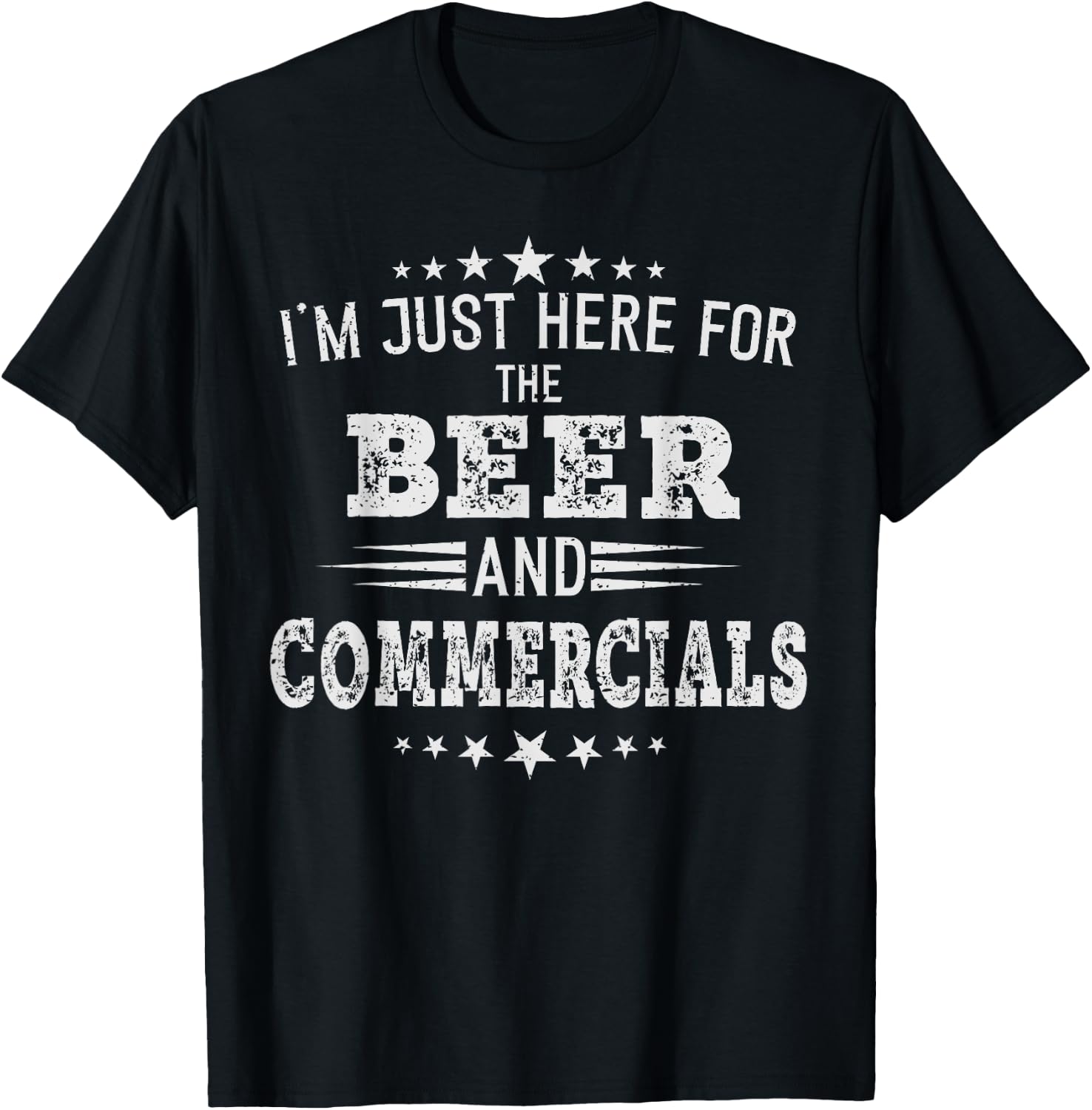 I'm just Here for the Beer and Commercials women football T-Shirt - T-Shirt | Black