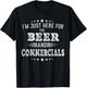 I'm just Here for the Beer and Commercials women football T-Shirt - T-Shirt | Black