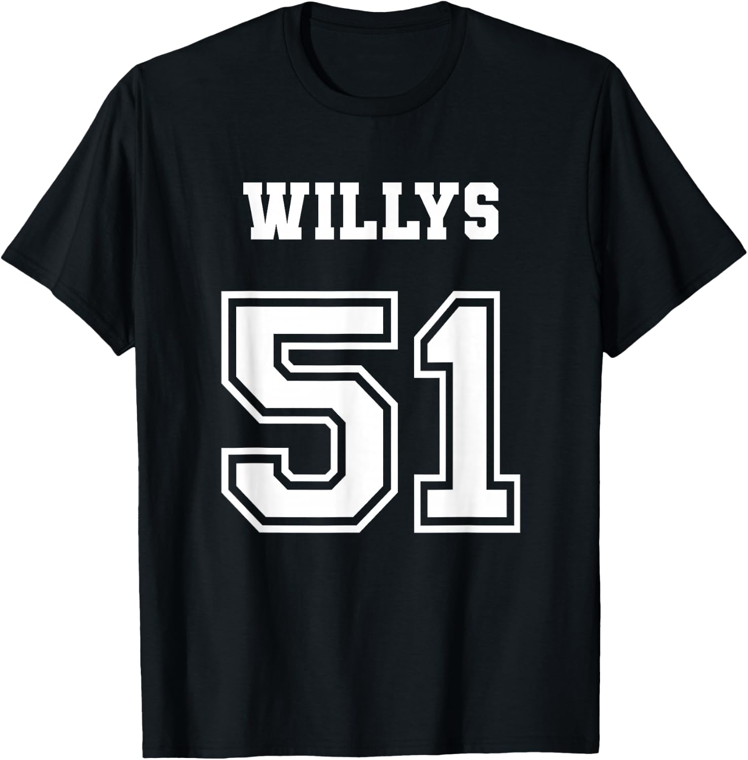 Jersey Style 51 1951 Willys 4x4 Vintage MB Army Truck Car T-Shirt - T-Shirt | Black