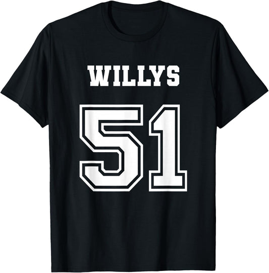 Jersey Style 51 1951 Willys 4x4 Vintage MB Army Truck Car T-Shirt - T-Shirt | Black