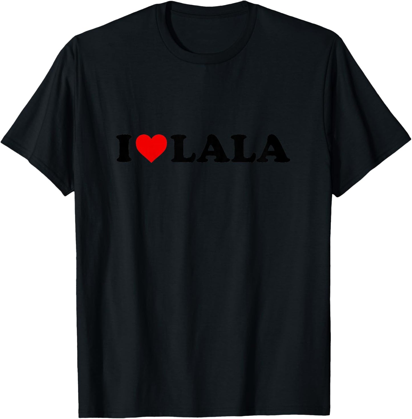 Kids I Love Lala Design For Boy Girl Toddler Children Youth T-Shirt - T-Shirt | Black