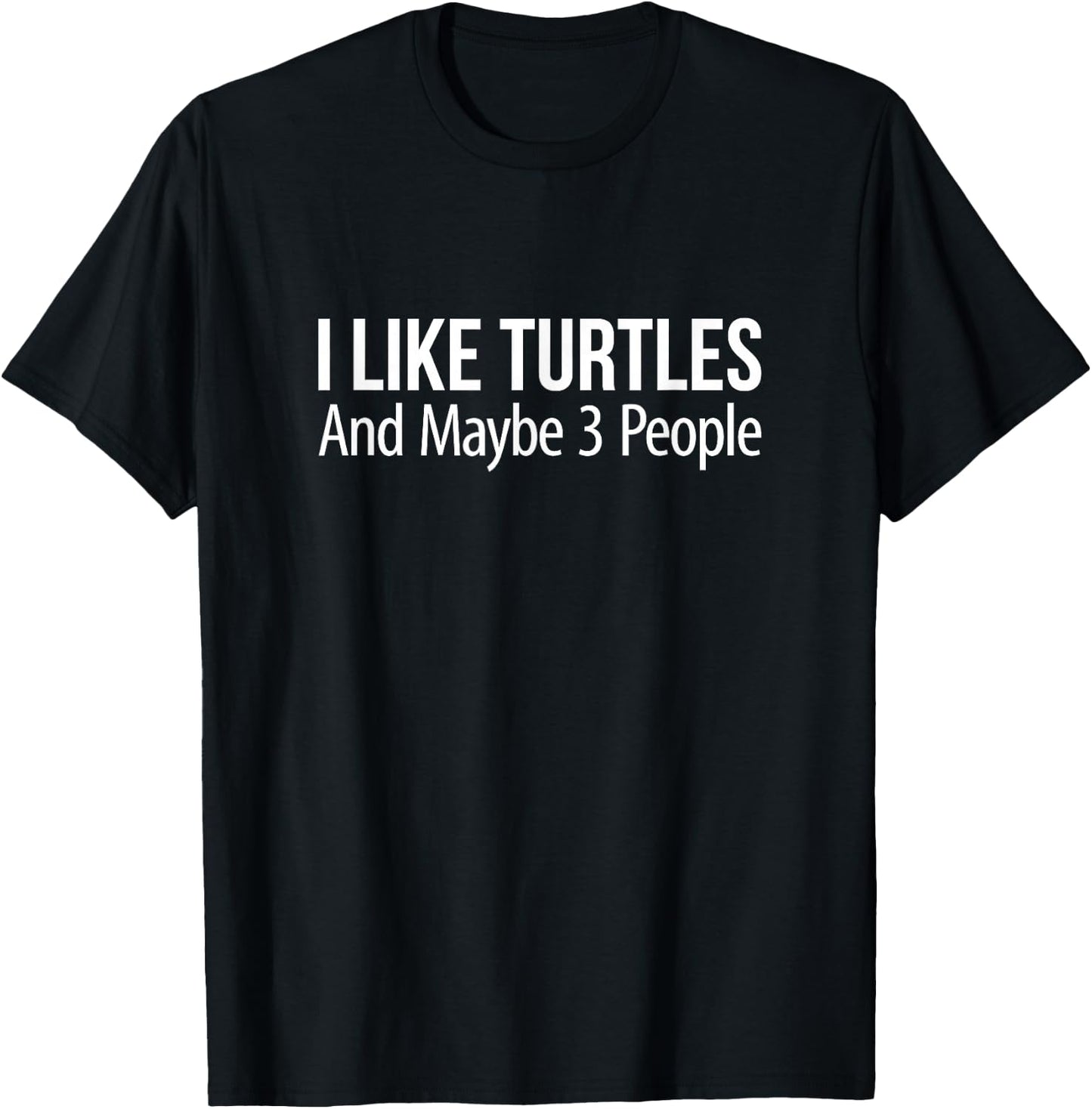 I Like Turtles And Maybe 3 People T-Shirt - T-Shirt | Black