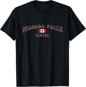 Niagara Falls Canada Flag T-Shirt - T-Shirt | Black