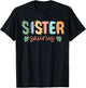 Sister Saurus Dad Dinosaur Birthday Family Matching T-Shirt - T-Shirt | Black