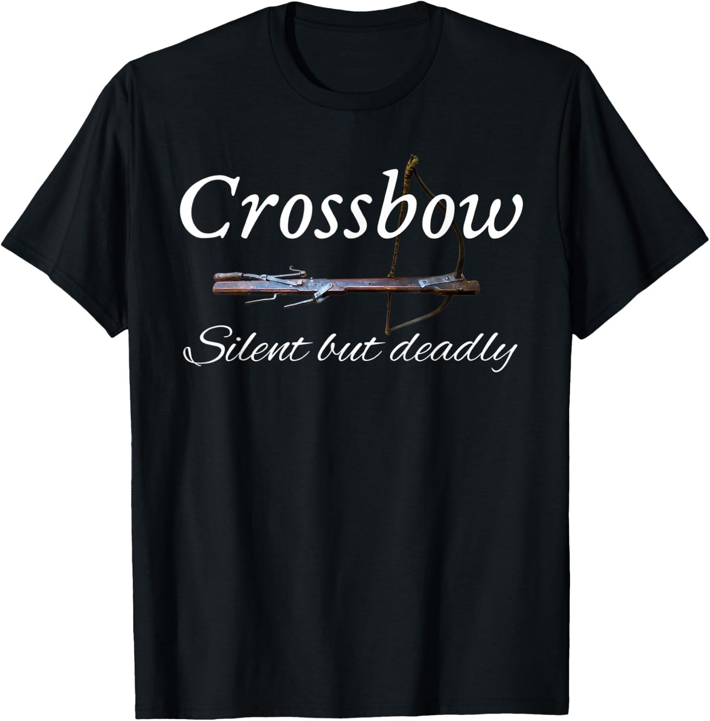 Crossbow Vintage Image Silent but Deadly T-Shirt - T-Shirt | Black
