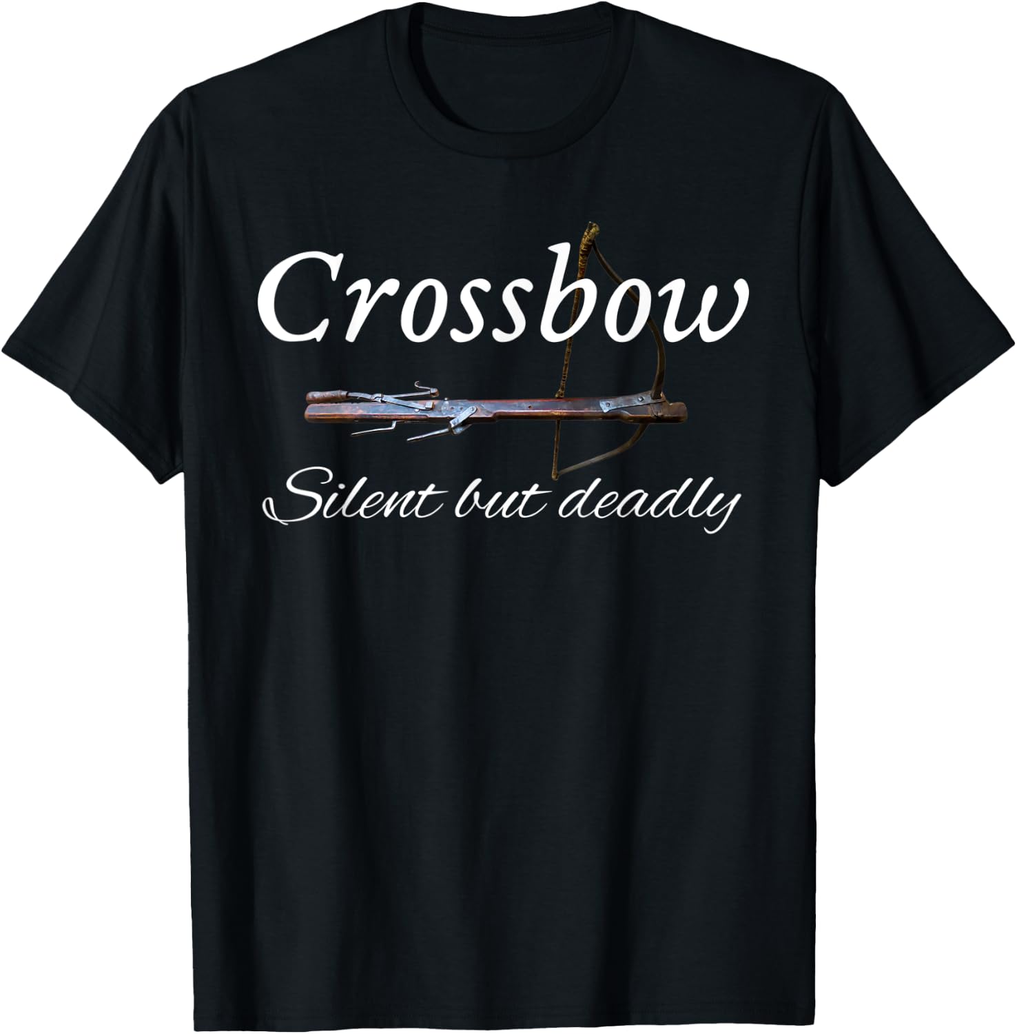 Crossbow Vintage Image Silent but Deadly T-Shirt - T-Shirt | Black