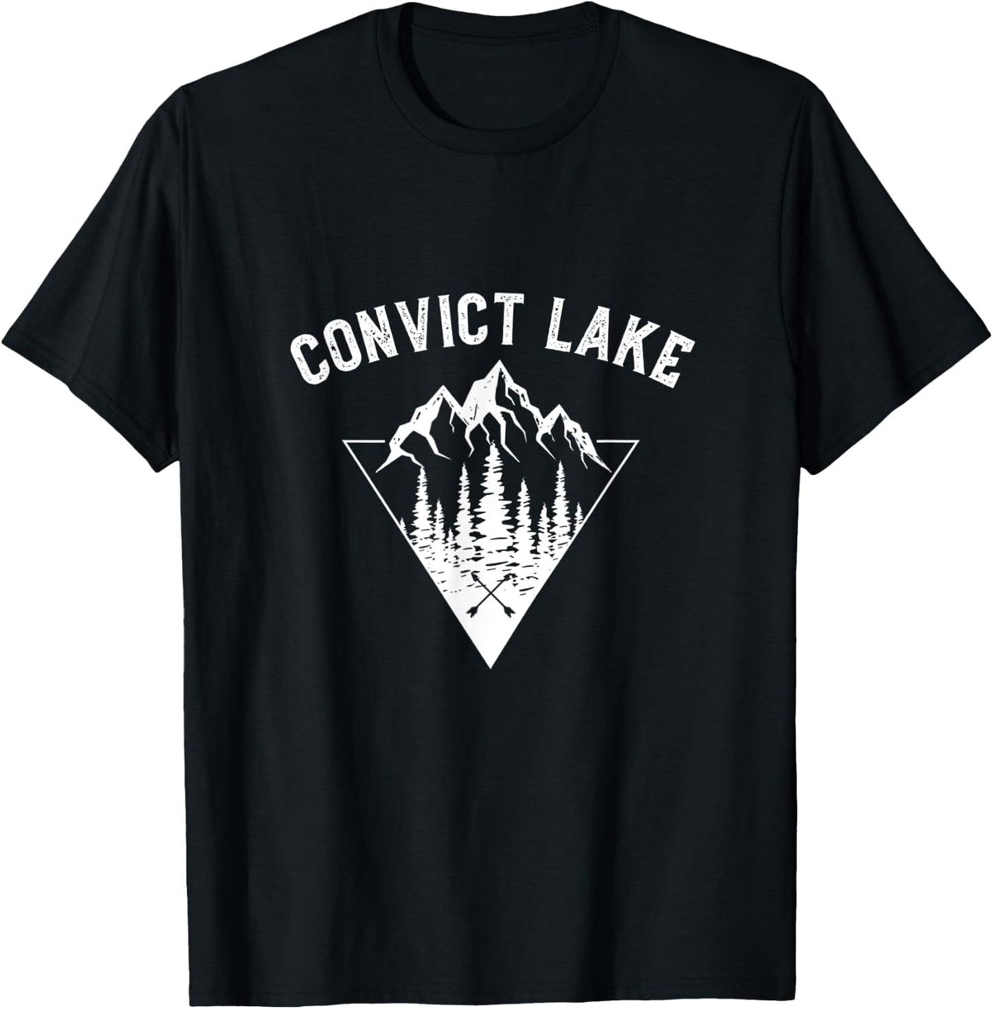 Convict Lake CA California Travel Fishing Camping Souvenir T-Shirt - T-Shirt | Black