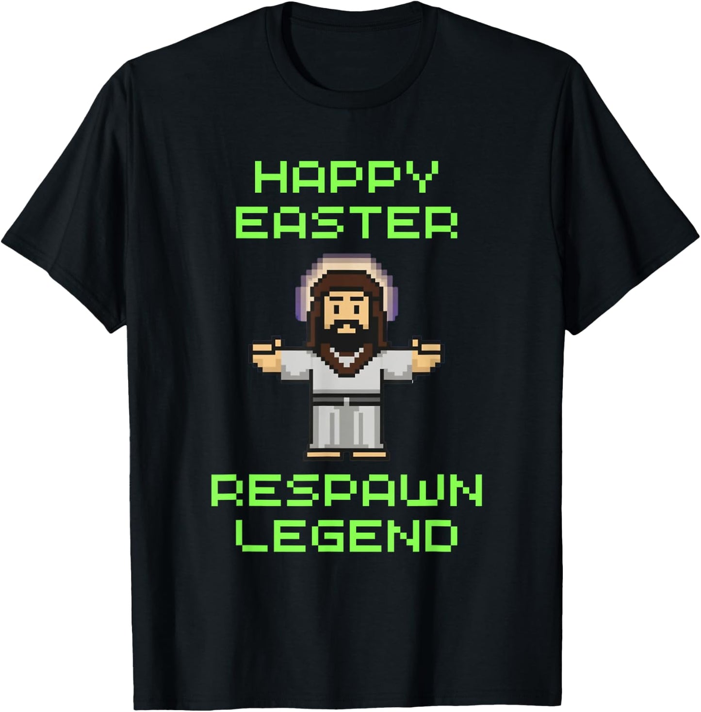 Funny Easter Video Game Jesus - Respawn Legend - Video Game T-Shirt - T-Shirt | Black