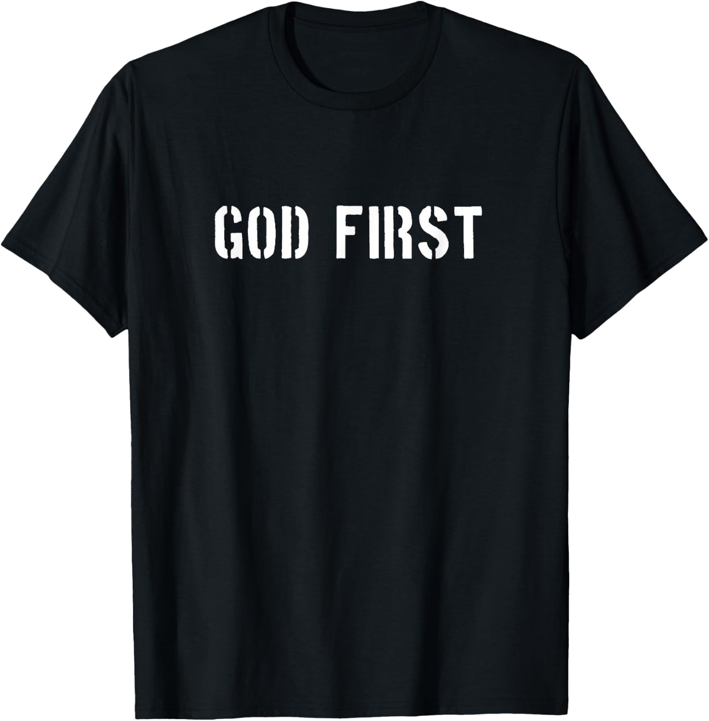 God First - Christian Quote Bible Faith Church Costume T-Shirt - T-Shirt | Black