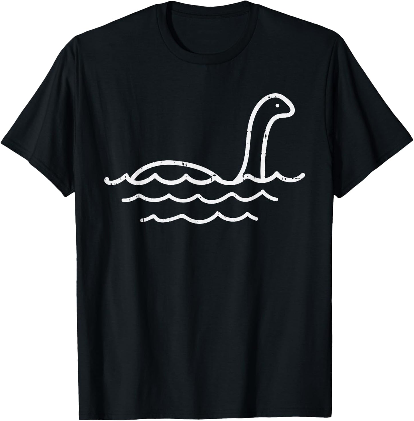 Loch Ness Monster Line Cute Nessie Nessy Animal Lover Gift T-Shirt - T-Shirt | Black