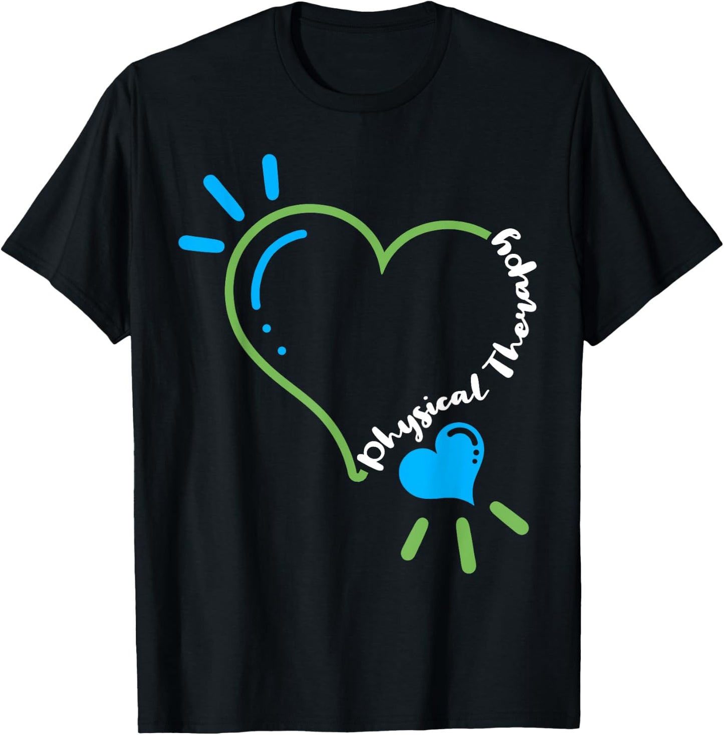 Physical Therapy Heart Physiotherapy PT Rehab Therapist Gift T-Shirt - T-Shirt | Black