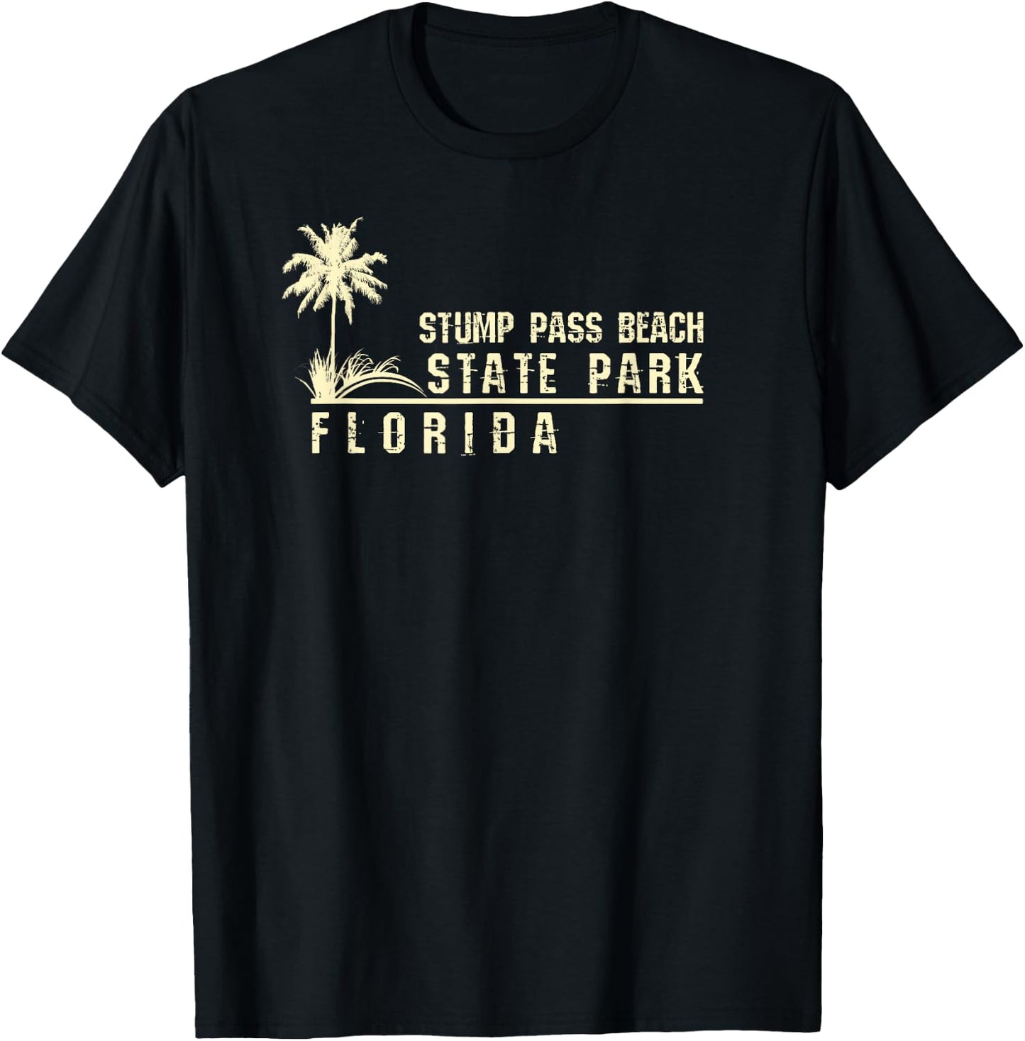 Florida Souvenir Gift Stump Pass Beach State Park T-Shirt - T-Shirt | Black