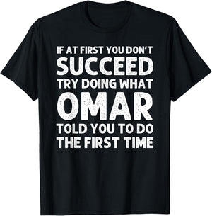 OMAR Gift Name Personalized Birthday Funny Christmas Joke T-Shirt - T-Shirt | Black