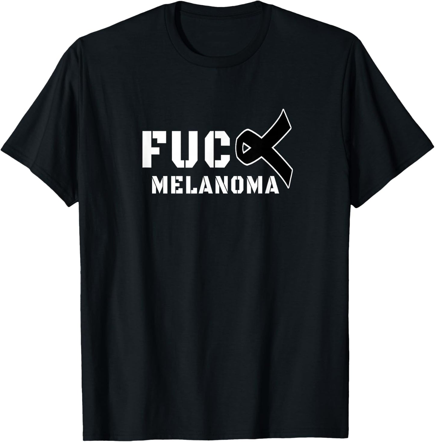 Fuck Melanoma Skin Cancer Awareness T-Shirt - T-Shirt | Black