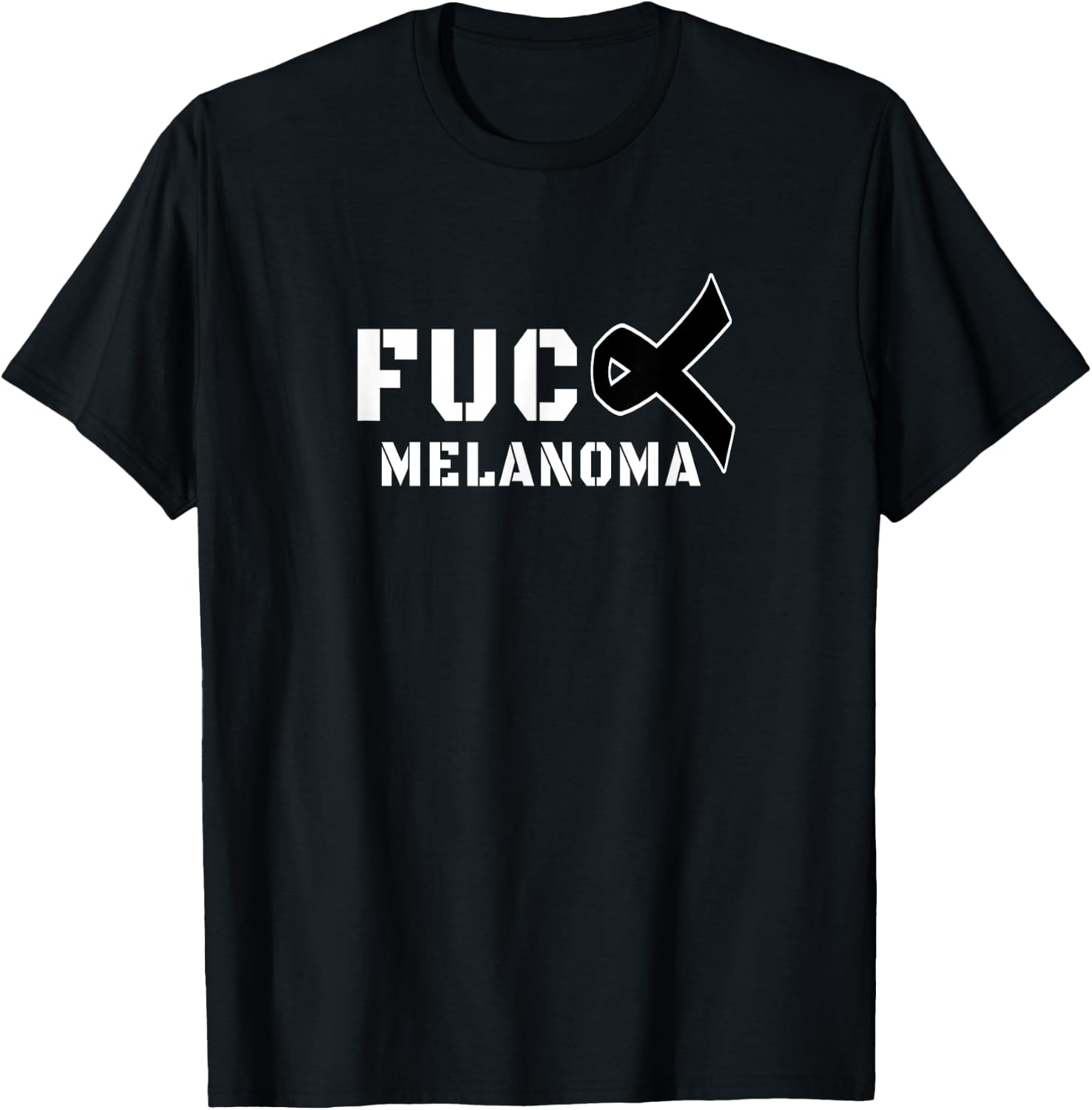 Fuck Melanoma Skin Cancer Awareness T-Shirt - T-Shirt | Black