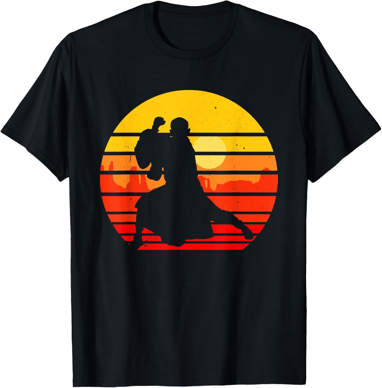 Vintage Shaolin Monk Wu-Yi Kung Fu Retro Martial Arts T-Shirt - T-Shirt | Black