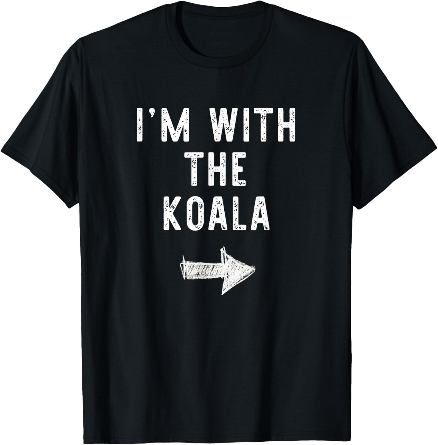 I'm With The Koala Costume Halloween Matching Couple T-Shirt - T-Shirt | Black