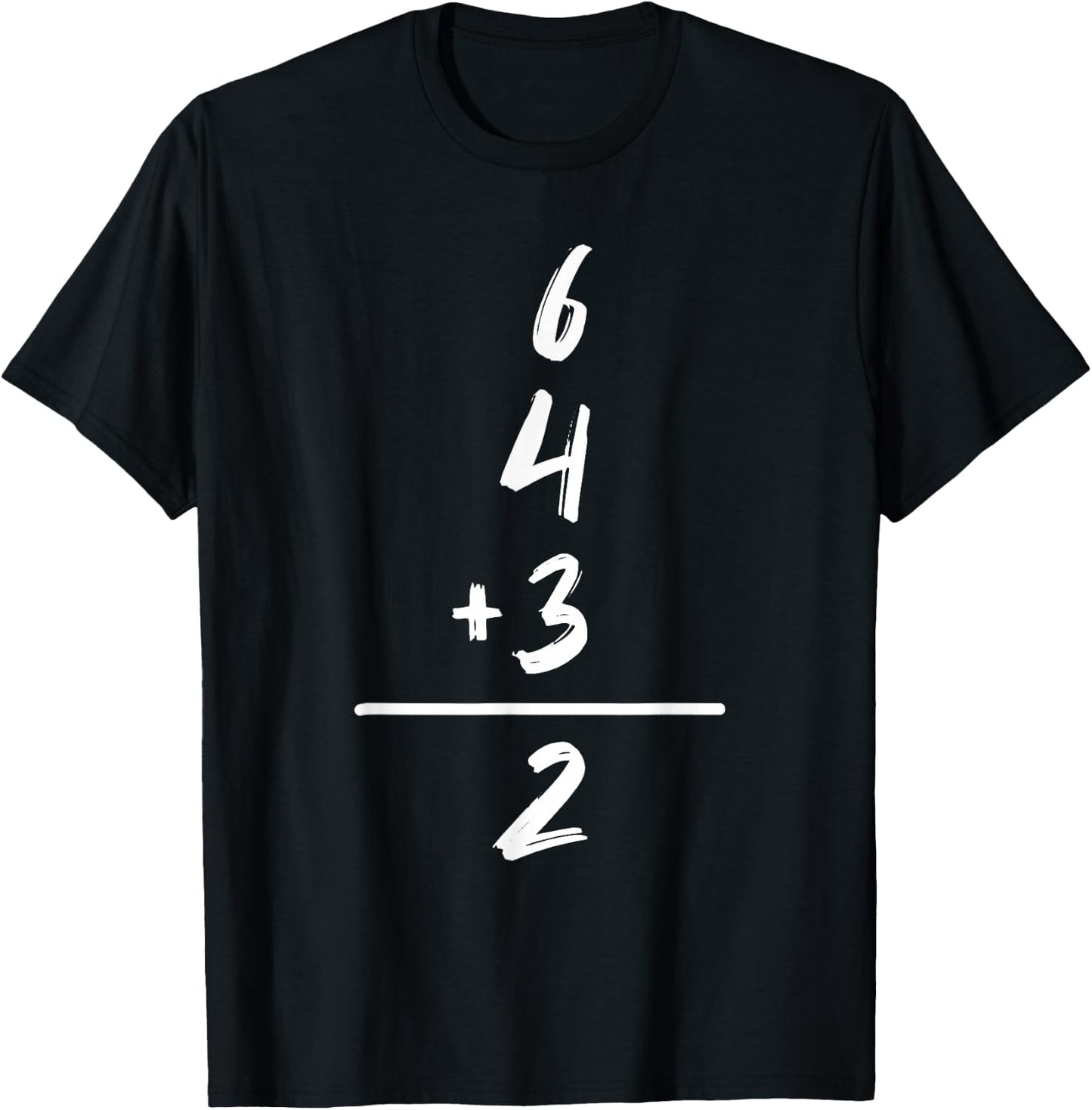 Baseball Inspired Math 6 4 3 2 Double Play Softball Game T-Shirt - T-Shirt | Black