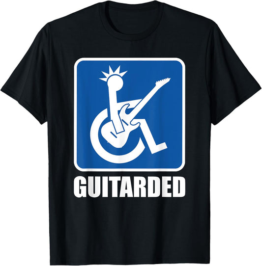 Musician Gifts Guitar Black Women's Medium Classic Fit Short Sleeve Music Themed T-Shirt - T-Shirt | Black