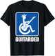 Musician Gifts Guitar Black Women's Medium Classic Fit Short Sleeve Music Themed T-Shirt - T-Shirt | Black