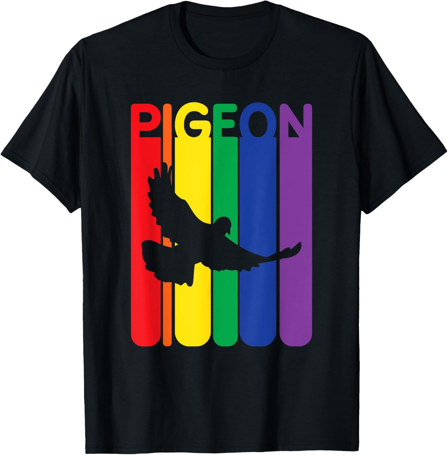 Pigeon Enthusiast Colorful Bird Lover Gift T-Shirt - T-Shirt | Black