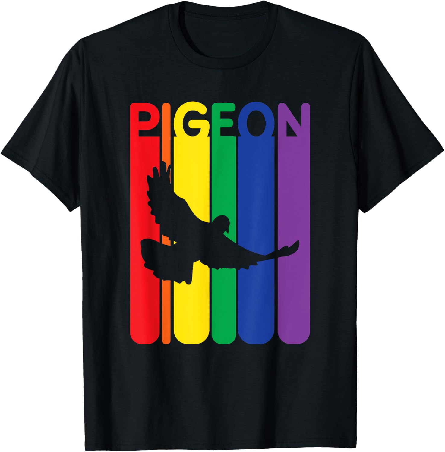 Pigeon Enthusiast Colorful Bird Lover Gift T-Shirt - T-Shirt | Black