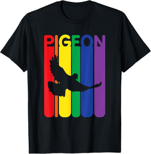 Pigeon Enthusiast Colorful Bird Lover Gift T-Shirt - T-Shirt | Black
