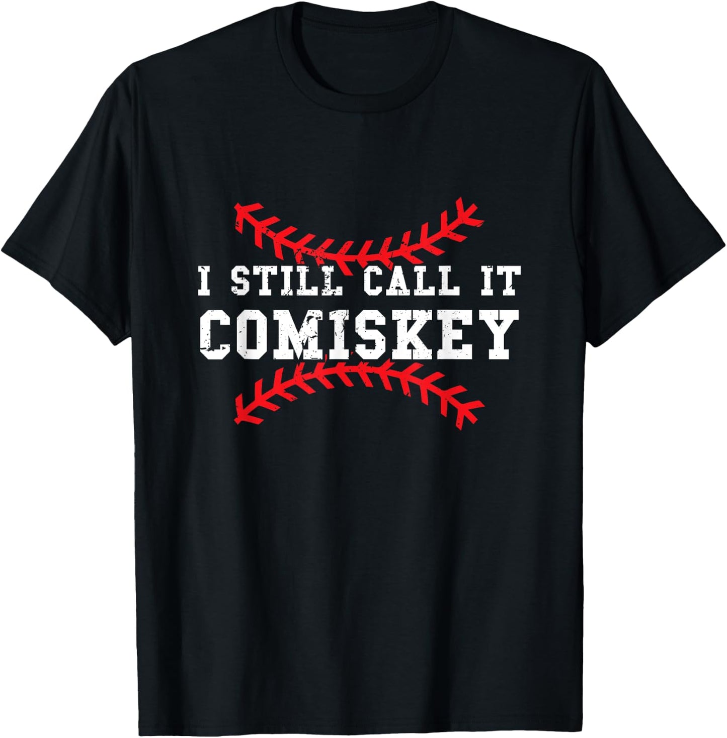 I Still Call It Comiskey Vintage Baseball T-Shirt - T-Shirt | Black