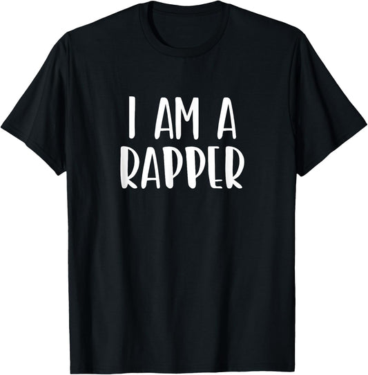 I Am A Rapper Halloween I'm Simple Costume Lazy T-Shirt - T-Shirt | Black