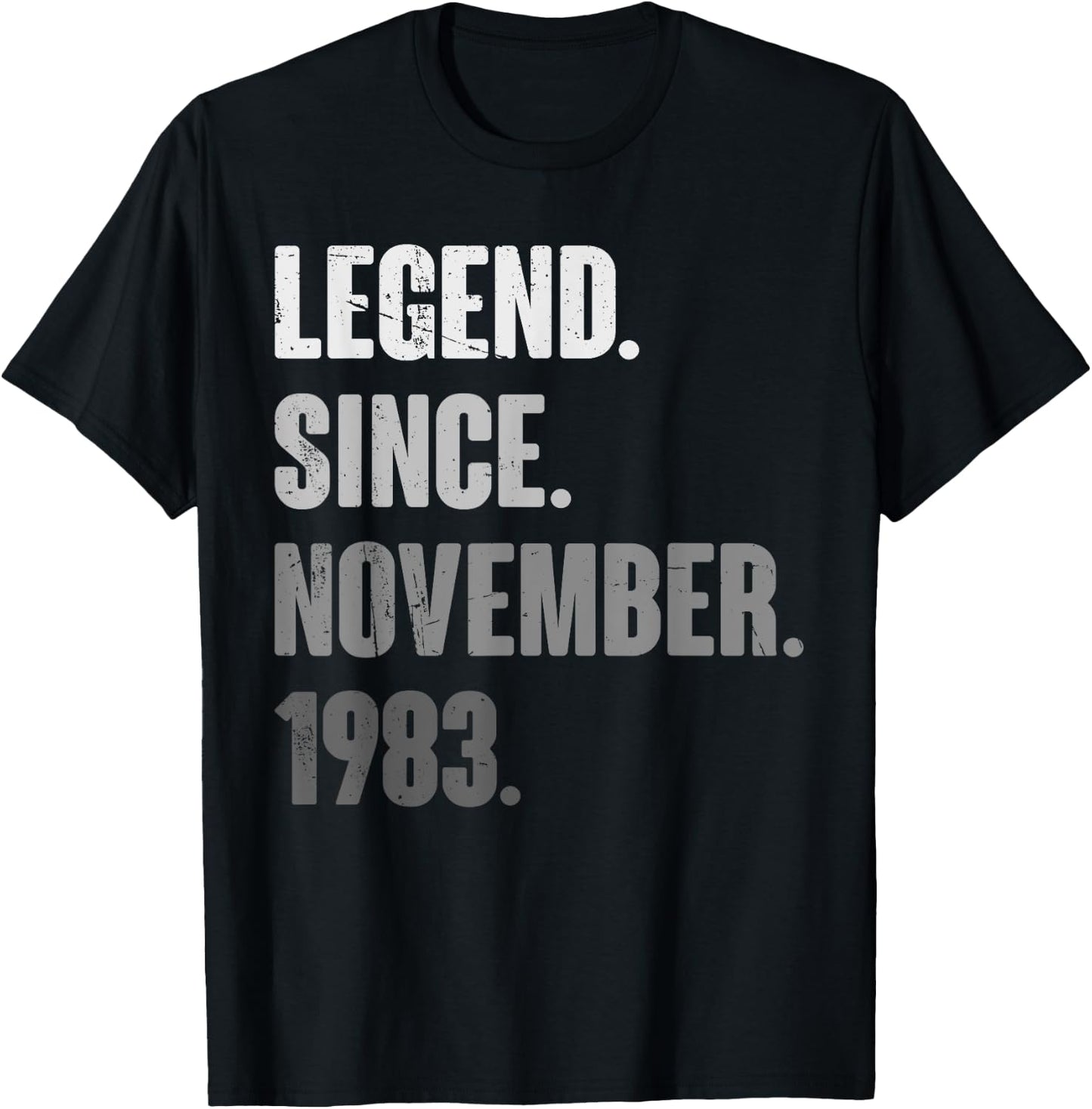 40th Birthday Funny 40 Year Old November 1983 Vintage Retro T-Shirt - T-Shirt | Black